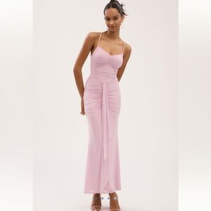 AFRM Azula Halter Ruched Maxi Dress
